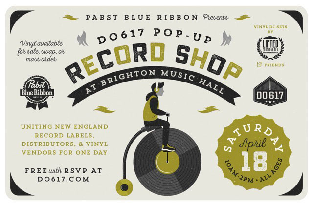 Do617 Pop-Up Record Shop Poster by Nicole Anguish/Daykamp Creative