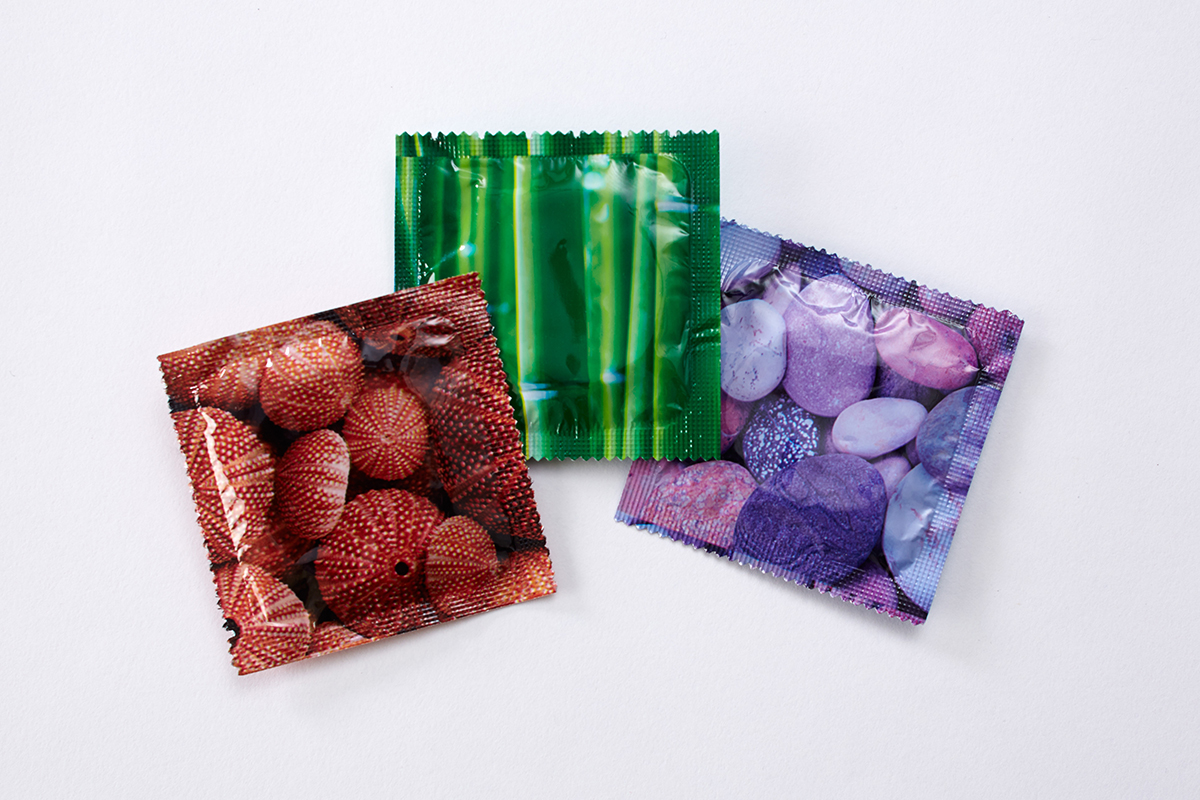 Photo of sustain condoms provided.