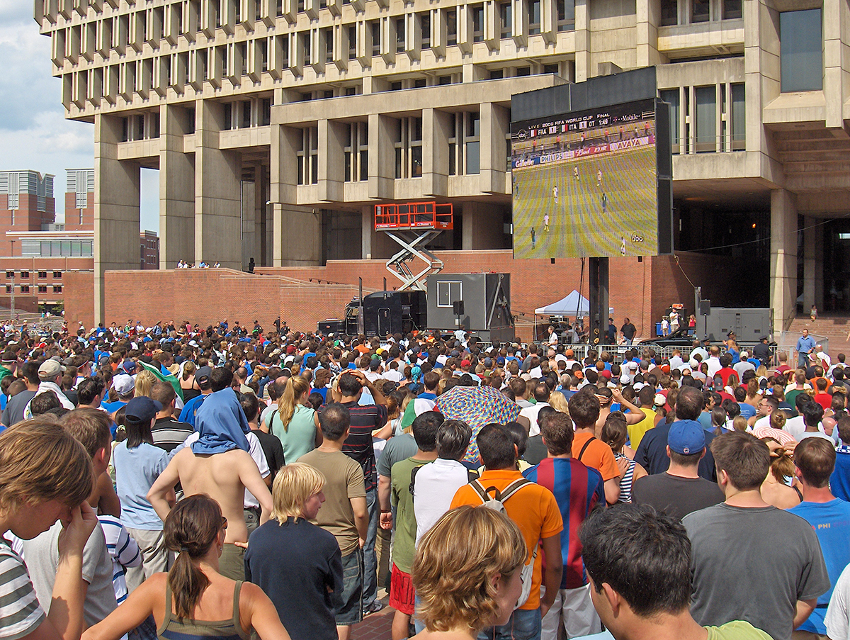 ESPN - World Cup Crowd Coverage City Hall Plaza 2006 by Josh Greenstein on Flickr/Creative Commons