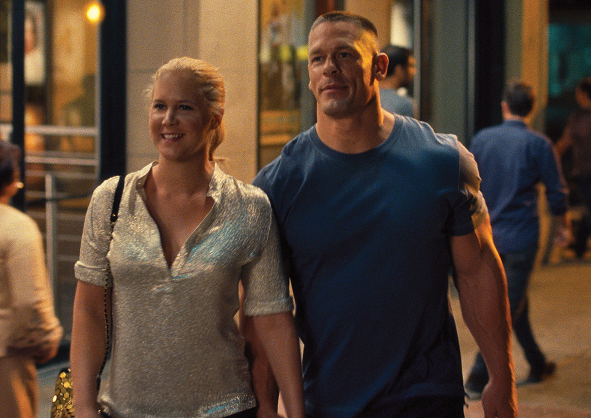 Amy (AMY SCHUMER) is on a date with Steven (JOHN CENA) in ?Trainwreck?, the new comedy from director/producer Judd Apatow that is written by and stars Schumer as a woman who lives her life without apologies, even when maybe she should apologize.