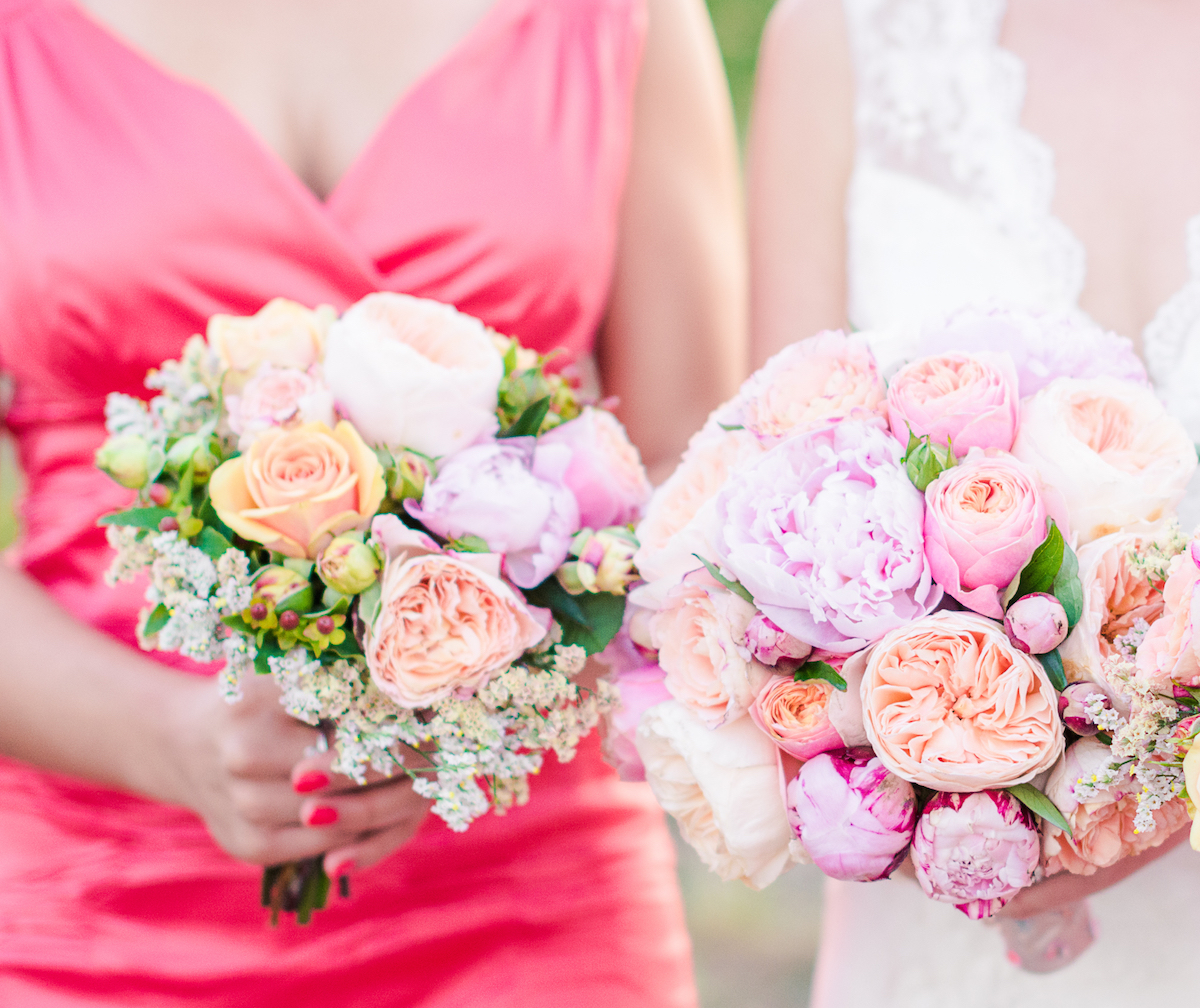 Wedding bouquet of a bride and bridesmaid via Shutterstock