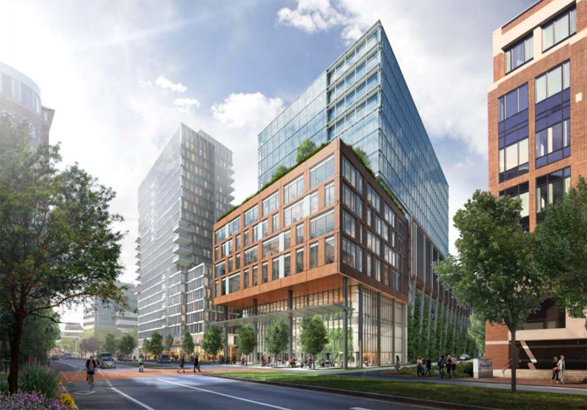 Rendering of possible new development in Kendall Square. Via Cambridge Redevelopment Authority