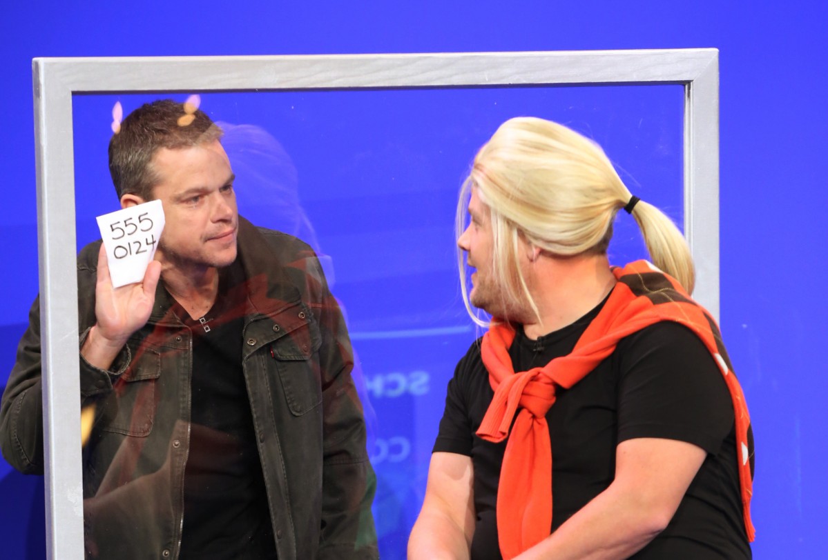 Matt Damon on 'The Late Late Show with James Corden' on September 29. Photo by Monty Brinton / CBS