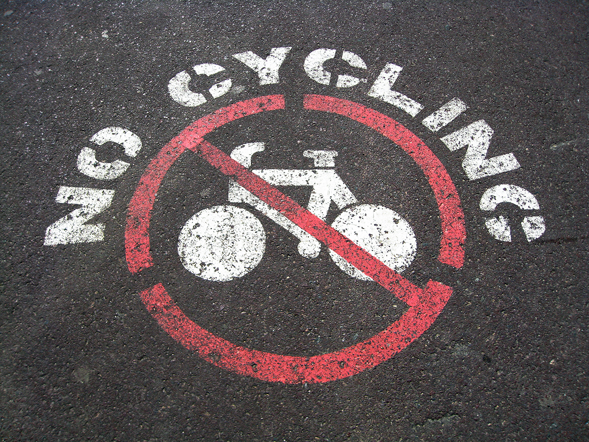 No Cycling by Kelsey Ohman via Flickr Creative Commons