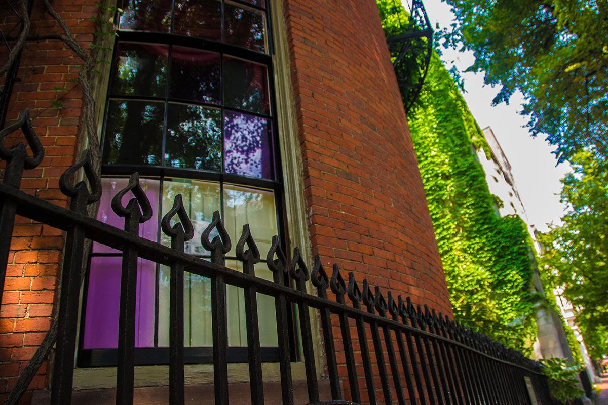 A violet-tinted window in Beacon Hill. By Kevin on Flickr/Creative Commons.