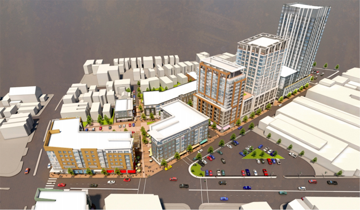 Planned Washington Village development in South Boston. Renderings via BRA
