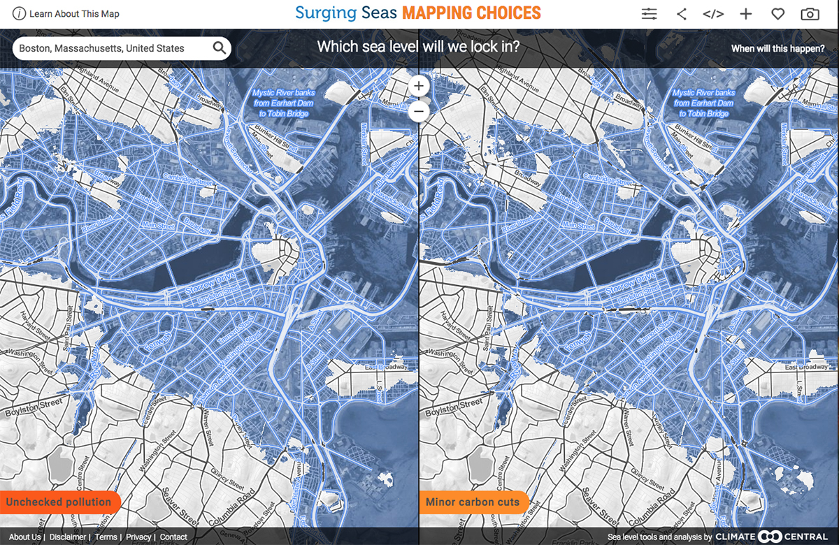 climate central surging seas map boston