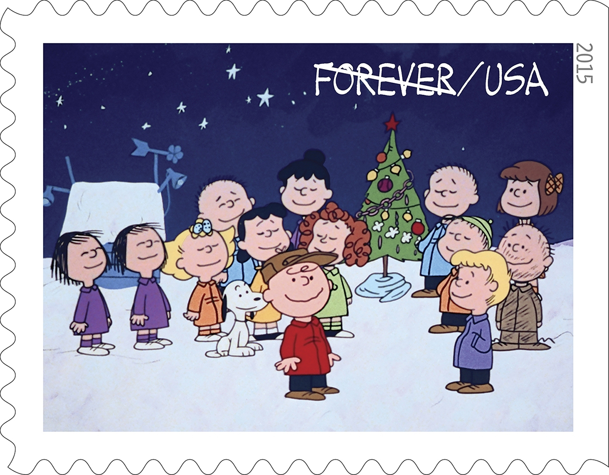 charlie brown christmas stamps