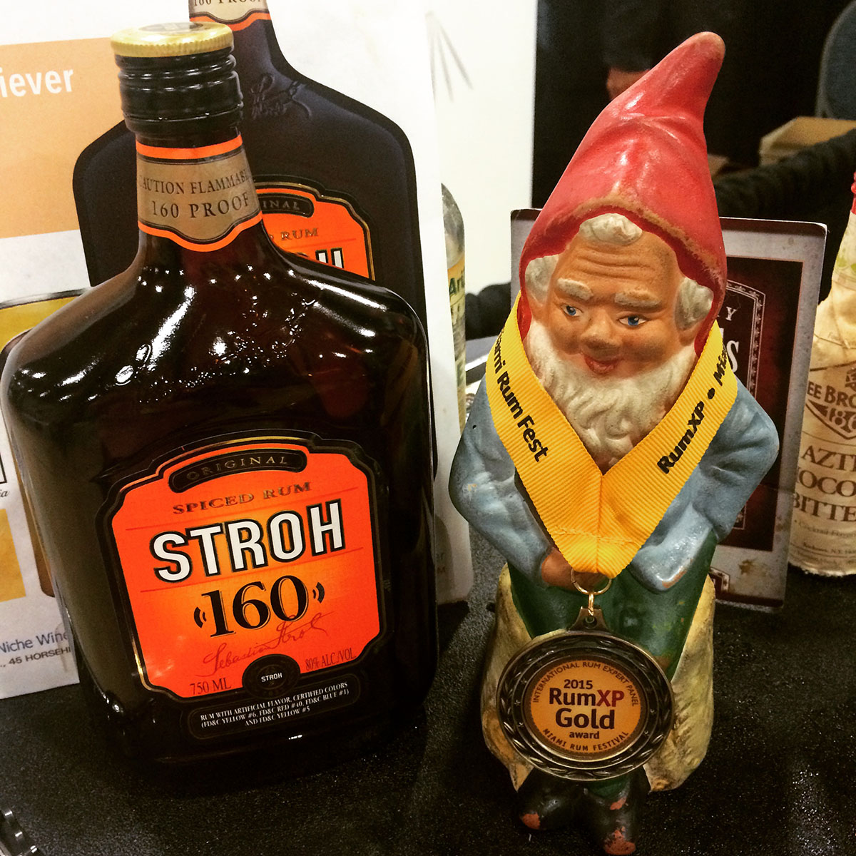 Stroh 160 with Klaus the Soused Gnome
