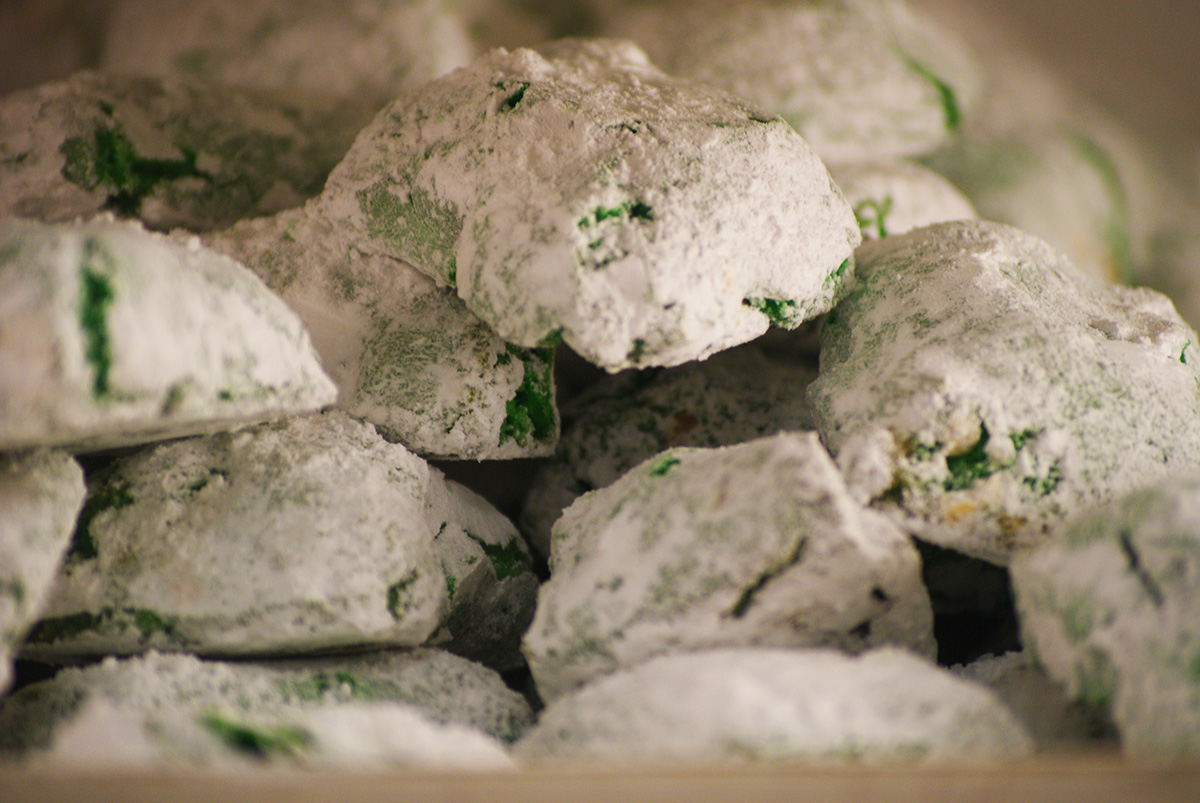 A Pile of Pistachio Macaroons from Bova Bakery / Photo by Kyle Grace Mills