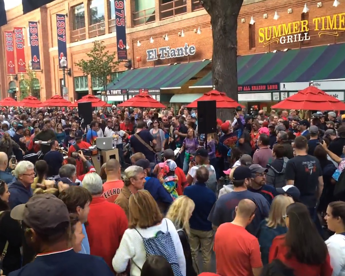 Massachusetts-based Grateful Dead cover band Fennario performing at Fenway