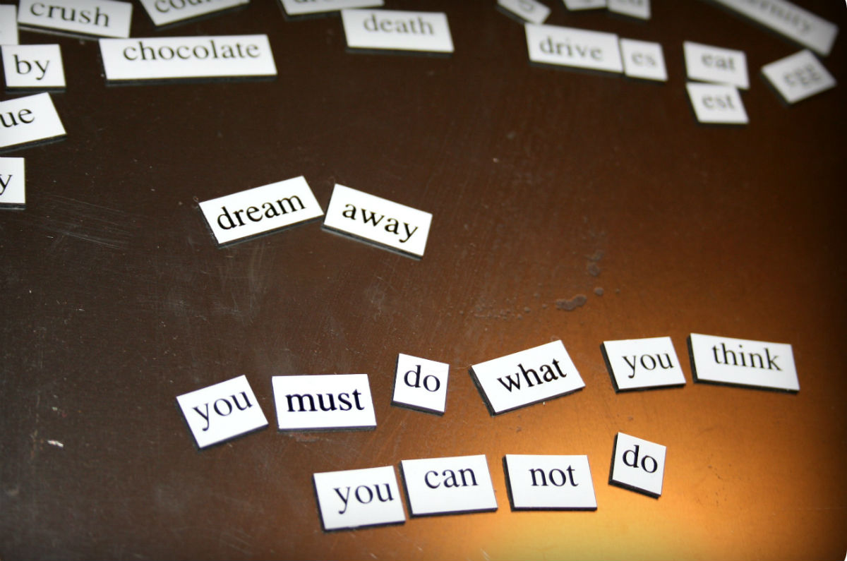 Magnet poetry 