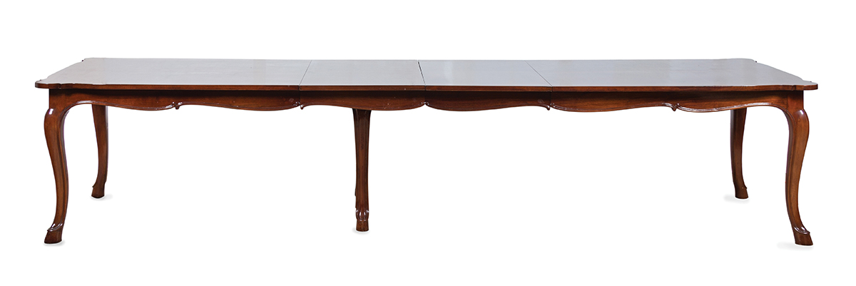 A Louis XV provincial-style mahogany banquet table