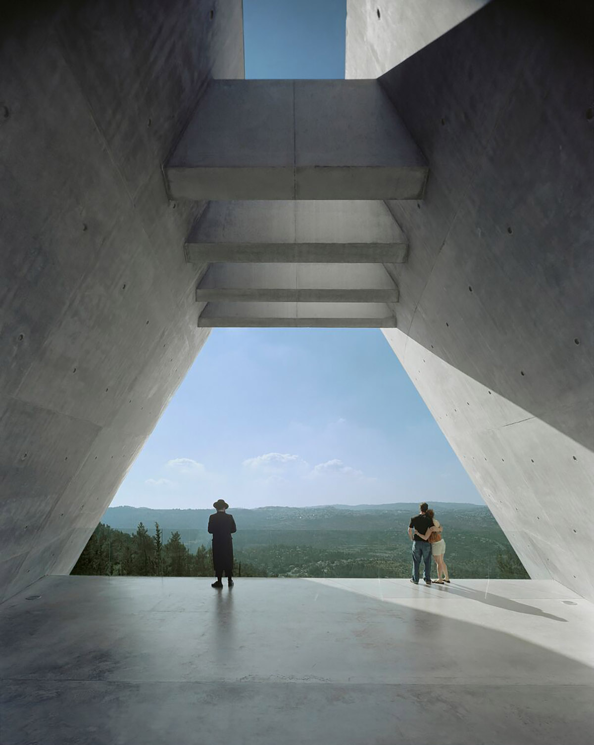 Yad Vashem Holocaust Museum. View at end of prison. Image by Timothy Hursley.