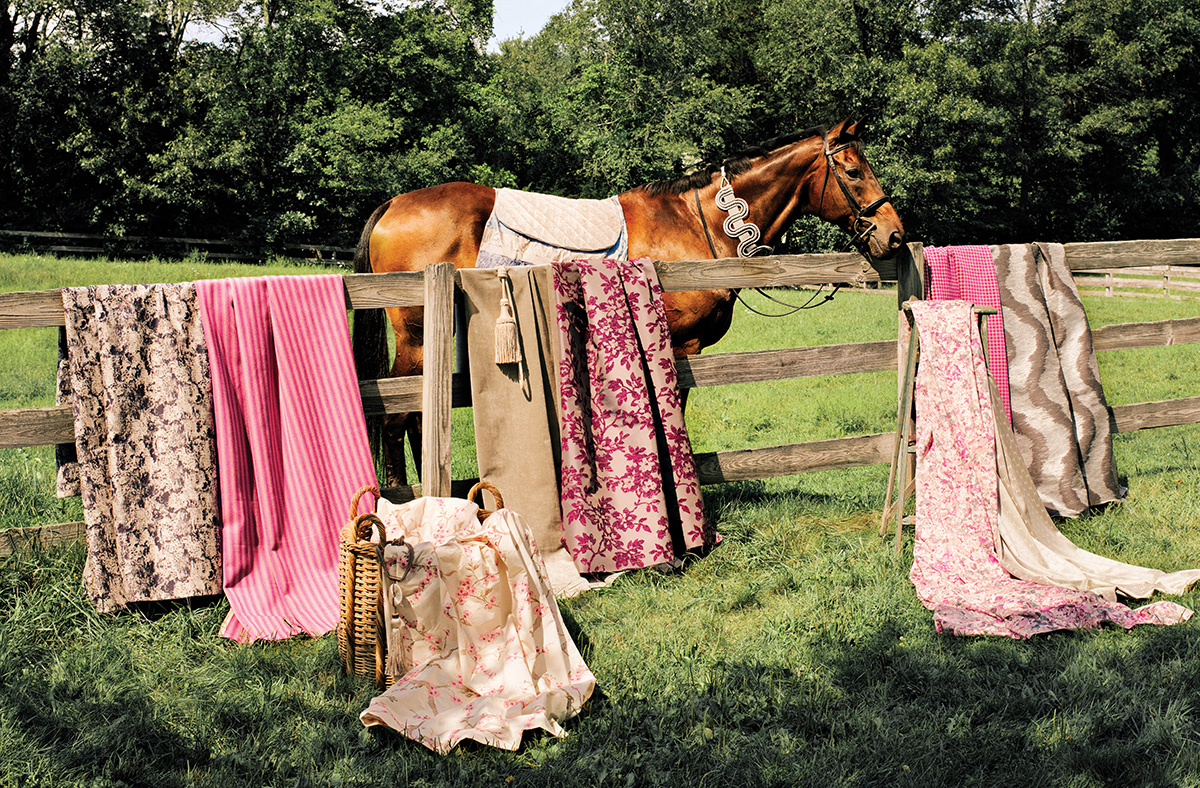 spring fabrics horses