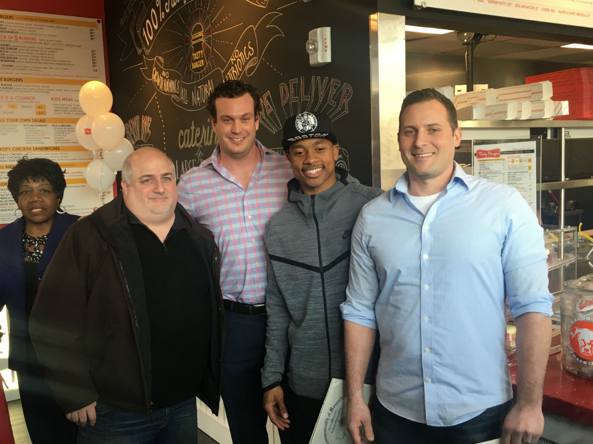 Tasty Burger executives and Celtics star Isaiah Thomas