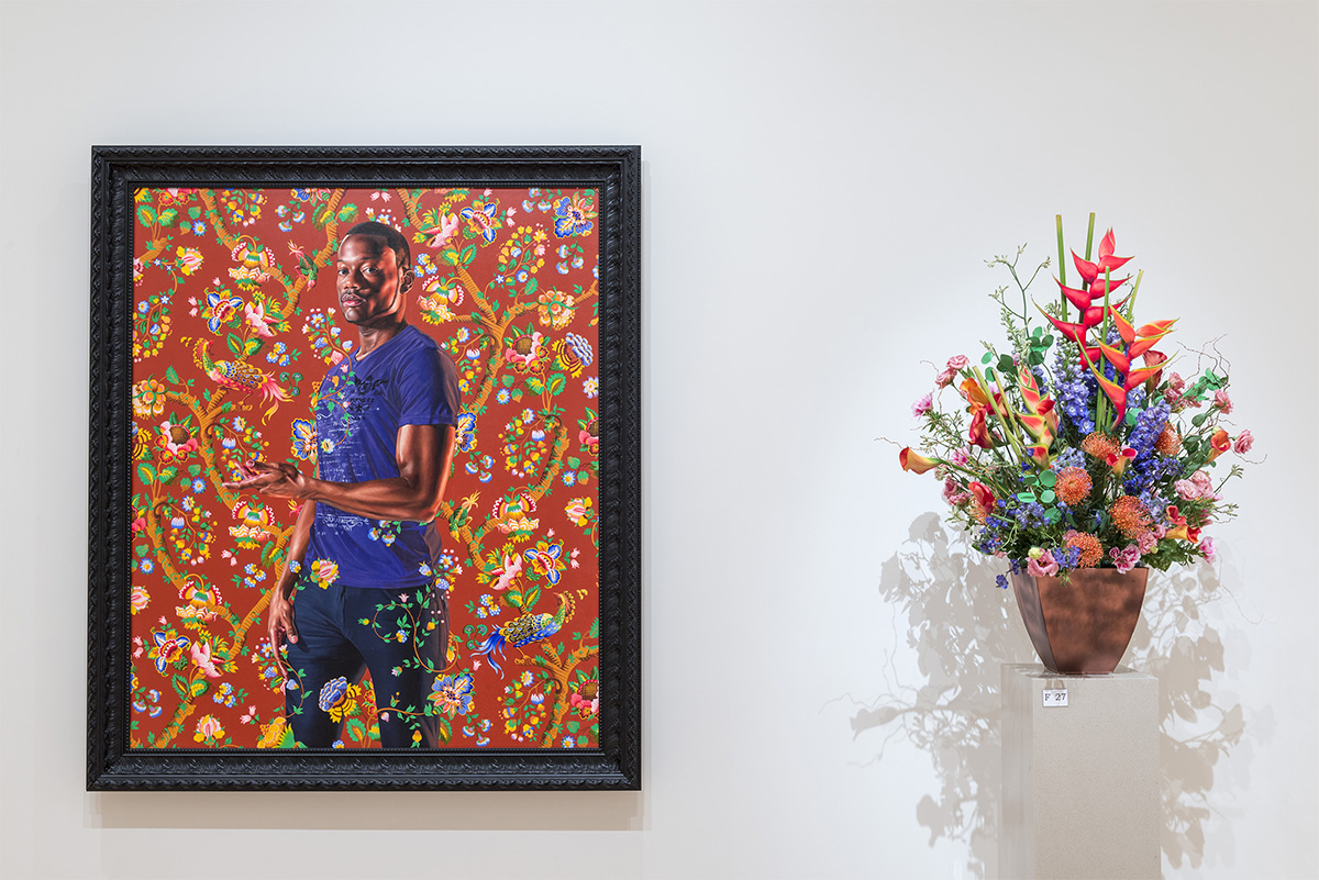 Art in Bloom, at the Museum of Fine Arts, Boston April 24, 2015 John, 1st Baron Byron Kehinde Wiley (American, born in 1977) 2013 Oil on canvas *Museum of Fine Arts, Boston. Juliana Cheney Edwards Collection, The Heritage Fund for a Diverse Collection and funds donated by Stephen Borkowski in honor of Jason Collins *© Kehinde Wiley Studio *Photograph © Museum of Fine Arts, Boston