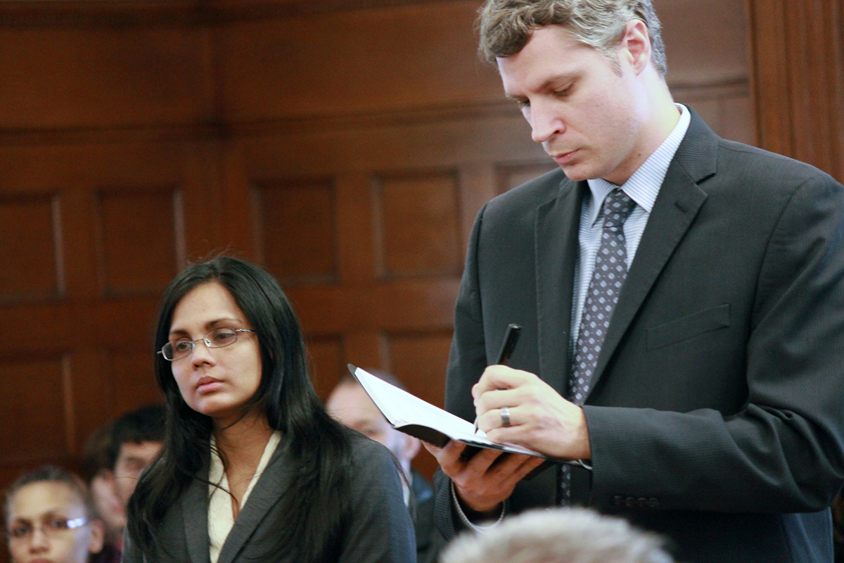 Annie Dookhan in Norfolk Superior Court with her attorney, Nick Gordon in 2013. Photo by Joe Spurr via Flickr/Creative Commons