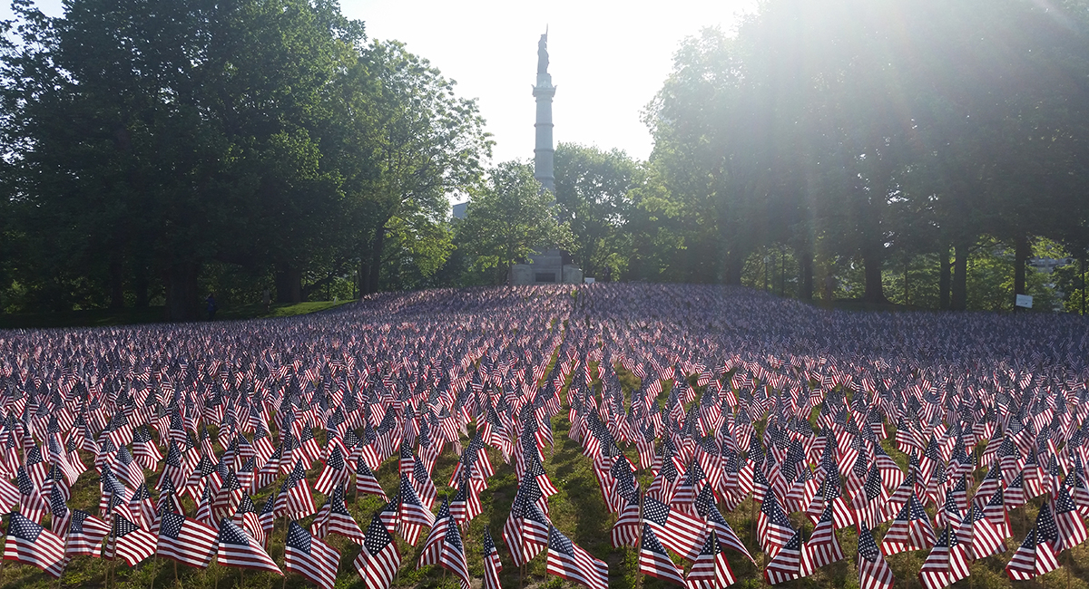 memorial day flags boston common 2016 front center