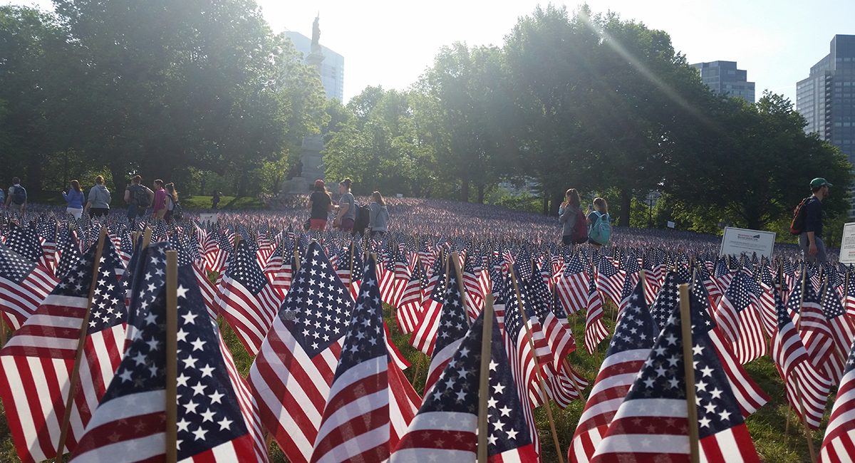 memorial day flags boston common 2016 side