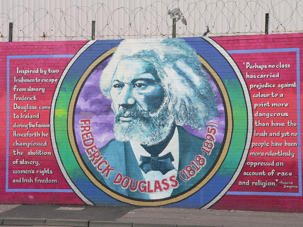 frederick douglass mural in belfast in northern ireland