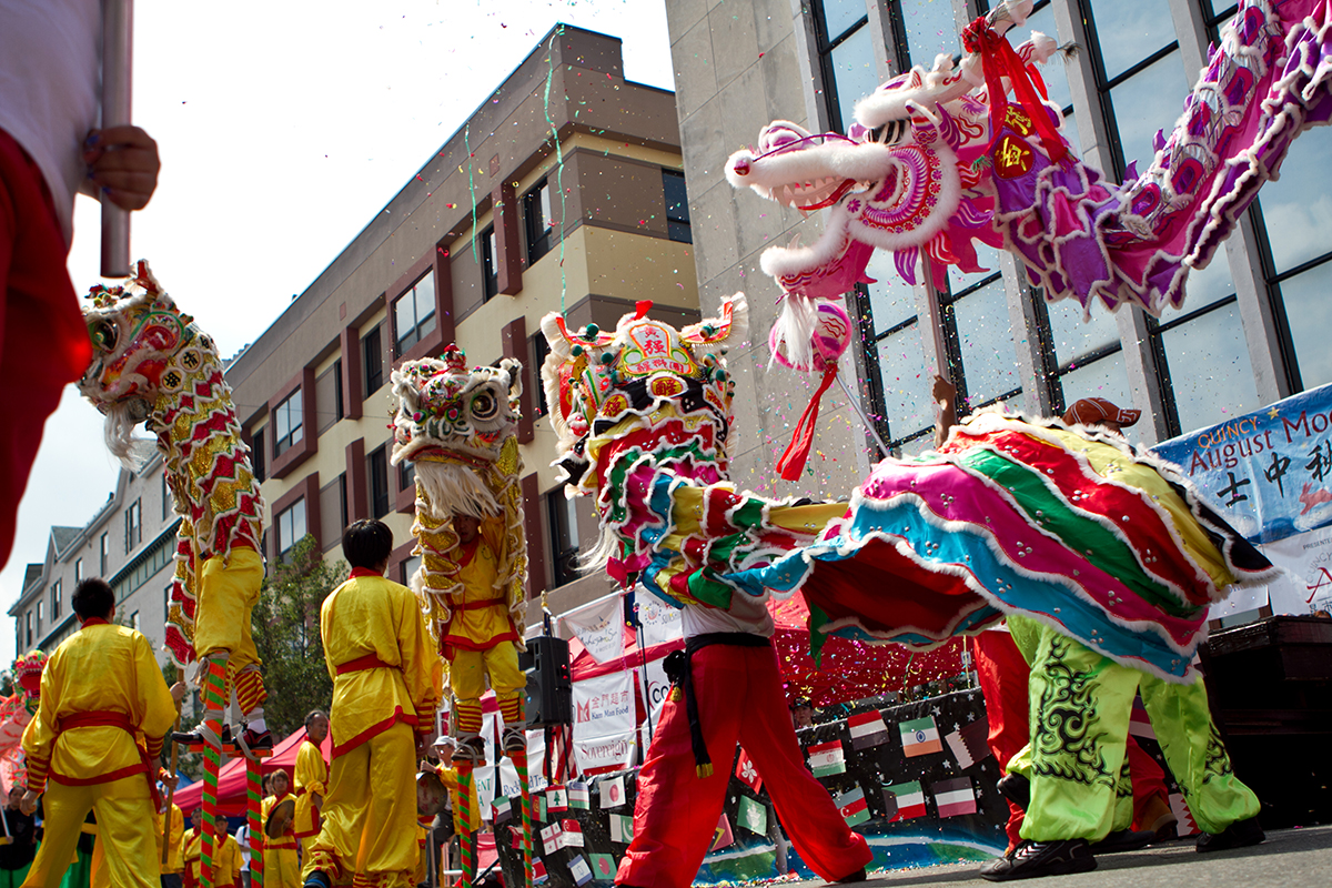 August free things: lion dance at Quincy August moon festival