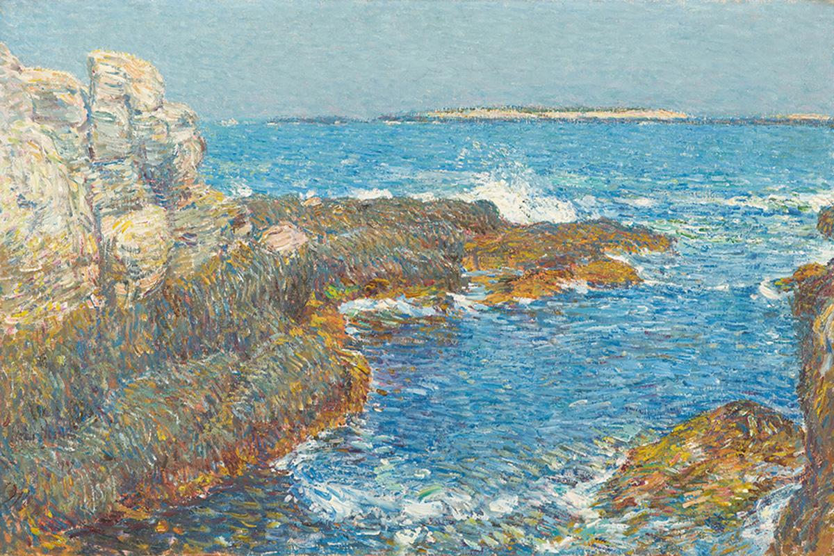 Childe Hassam Isles of Shoals 1907 Oil on canvas 19 1/2 × 29 1/2 in. (49.6 × 75 cm) North Carolina Museum of Art, Raleigh, Promised gift of Ann and Jim Goodnight