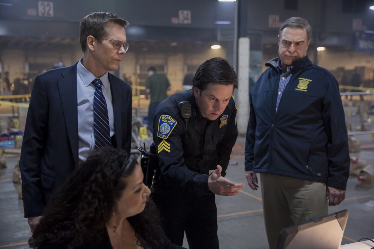 Kevin Bacon, Mark Wahlberg, and John Goodman in 'Patriots Day'