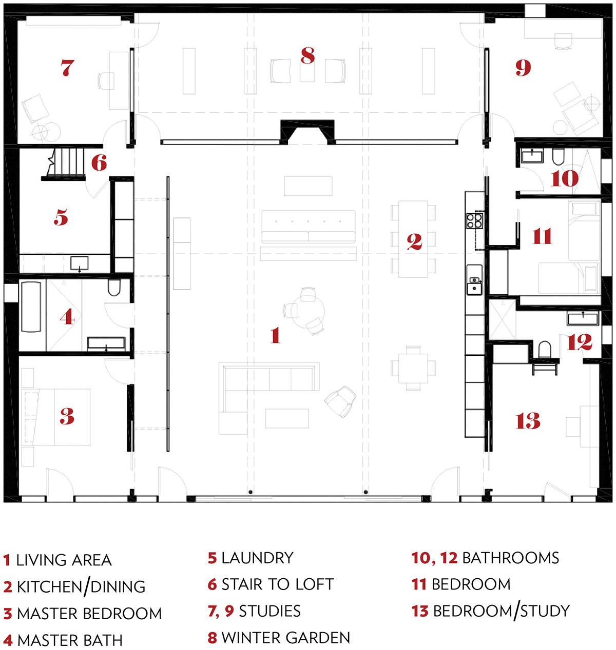 cambridge midcentury modern home renovation floor plan