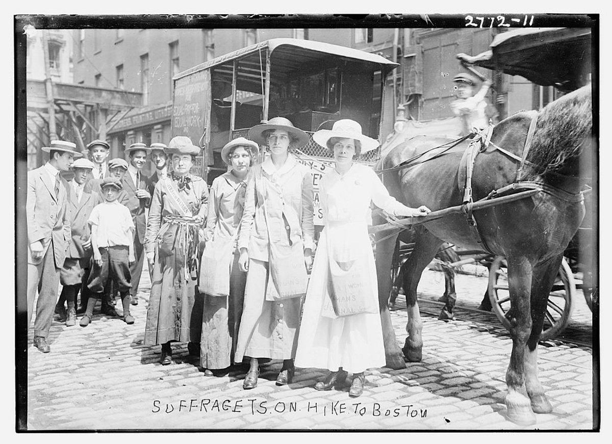 suffragettes en route to boston