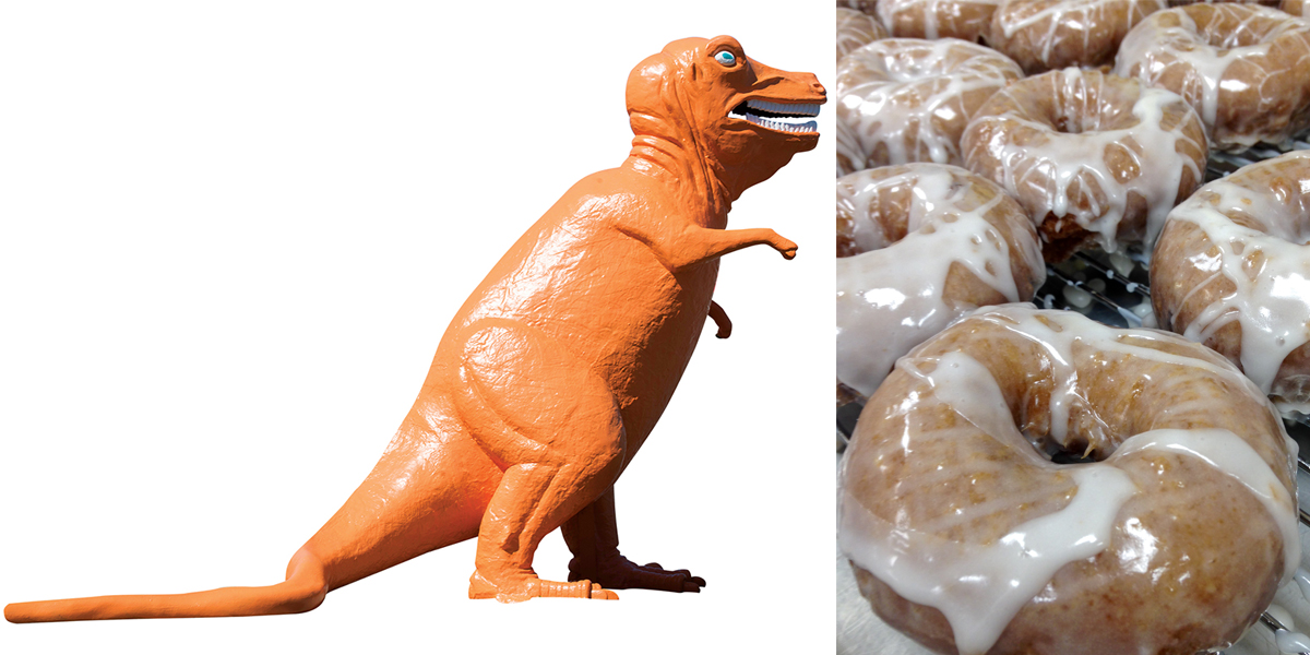 Dinosaur photo by Toan Trinh for '25 Ways You Know You’re from the North Shore' / Kane's Donuts photo provided