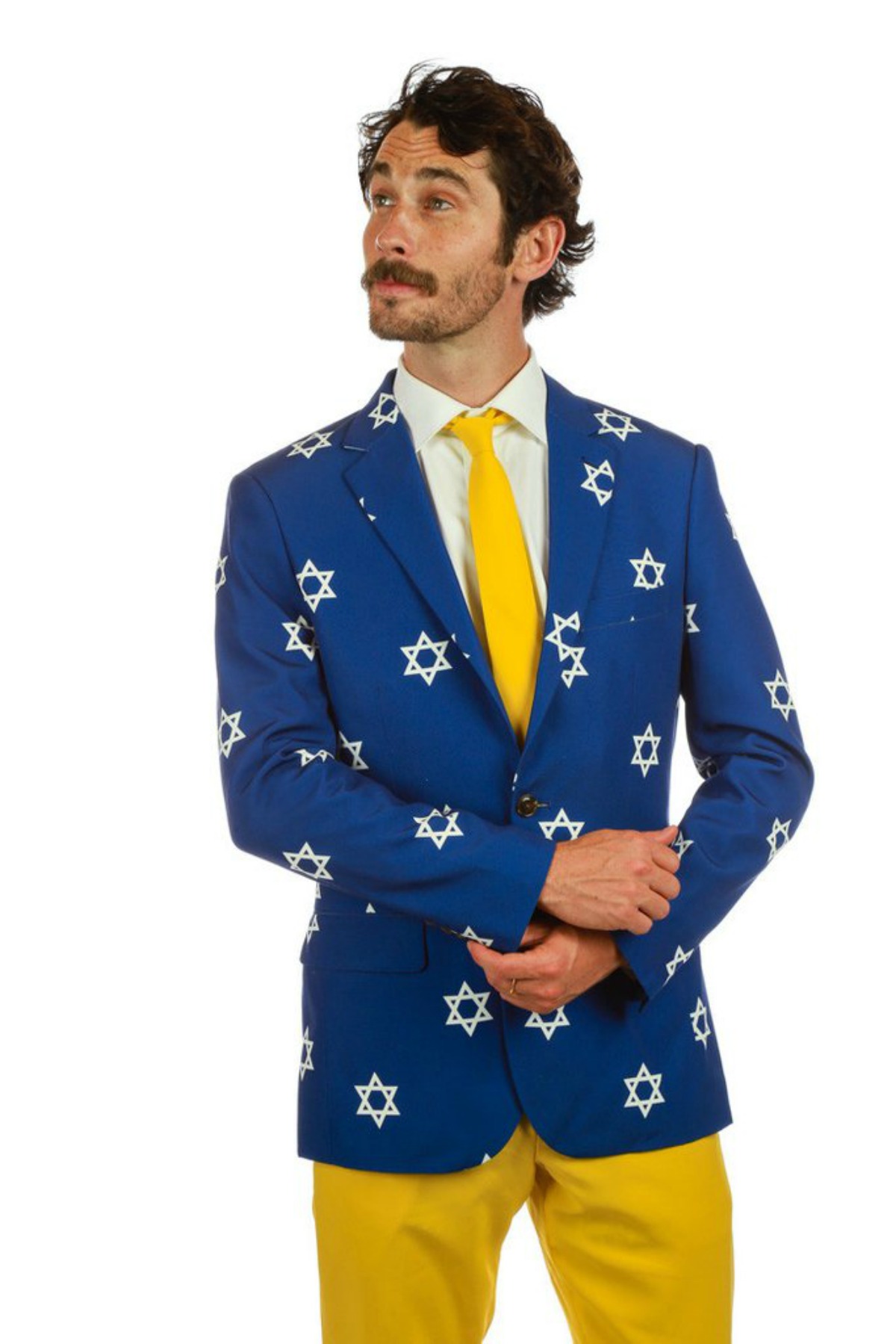 Rock Star of David Ugly Hanukkah Sweater Suit from Shinesty