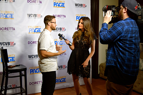 Celebrity Page TV Host Sonia Isabelle and Chef Brendan Pelley.
