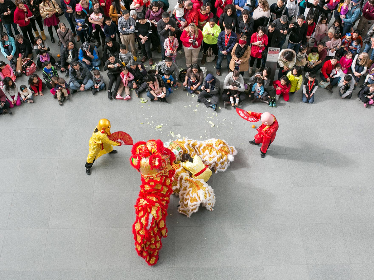 The MFA celebrates Lunar New Year with lion dance demonstrations.