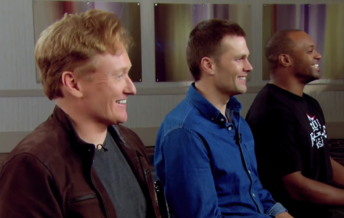 Conan plays Tom Brady on the Super Bowl edition of "Clueless Gamer."