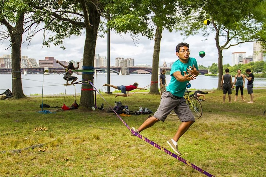 Boston Slackliners: Walking a Tight Rope at the Esplanade