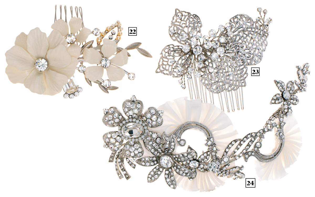 Crown Jewels 24 Jeweled Hair Clips for Brides on Their Wedding Day