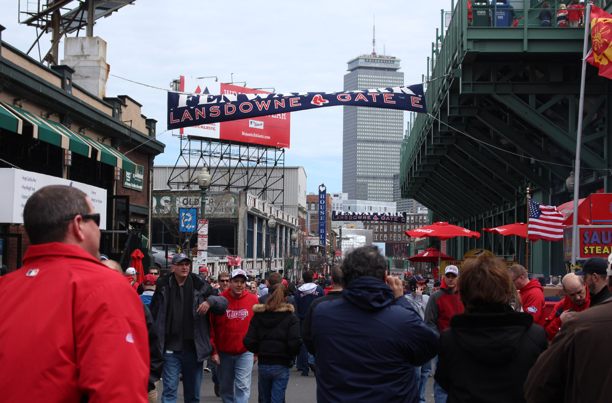 Photos of The Crowds at Opening Day at Fenway Park