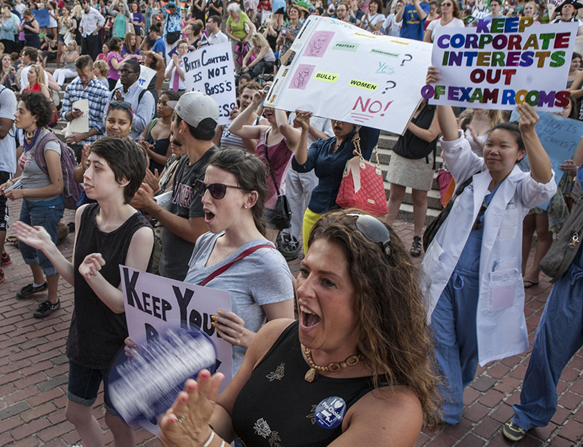 Women's Rights Rally Protests Supreme Court Decisions