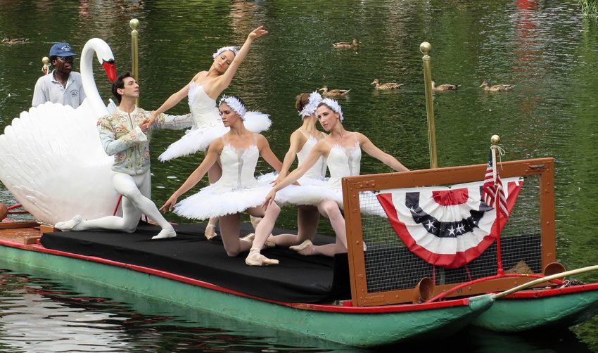 Photos Boston Ballet Reenacts Swan Lake Photo on Public Garden Swan