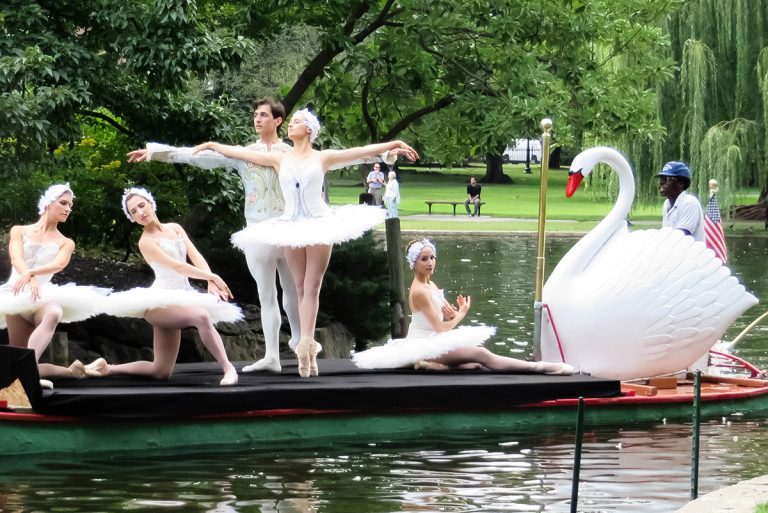 Photos Boston Ballet Reenacts Swan Lake Photo on Public Garden Swan