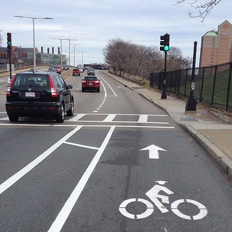 Allston's Cambridge Street Gets Designated Bike Lanes