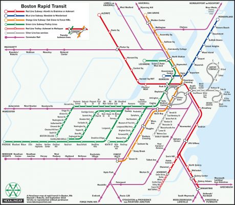 University of Essex Professor Reconfigures MBTA Maps With New Designs