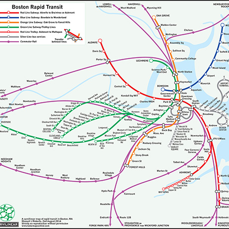 University of Essex Professor Reconfigures MBTA Maps With New Designs