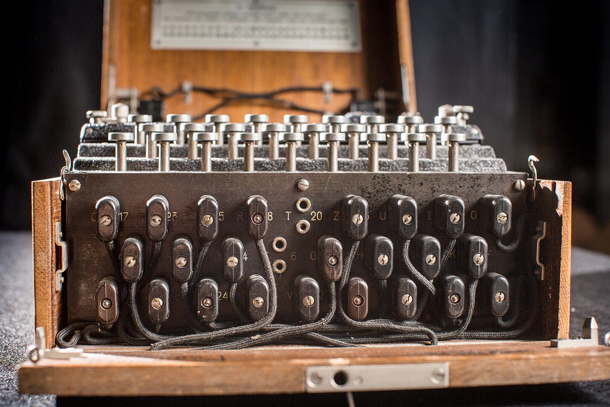 Enigma machine goes on display at The Alan Turing Institute