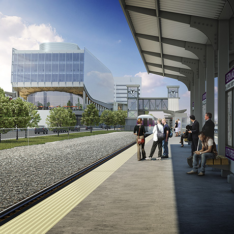 Gov. Baker Breaks Ground at Boston Landing MBTA Station