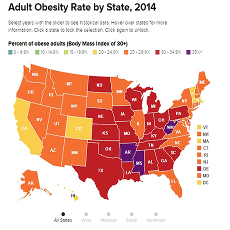 Massachusetts Is the Fourth-Least Obese State in the Nation