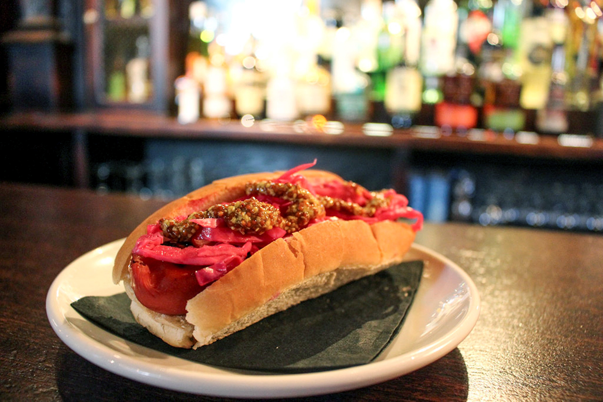 Brass Union's Kobe Beef Hot Dog. / Photo provided