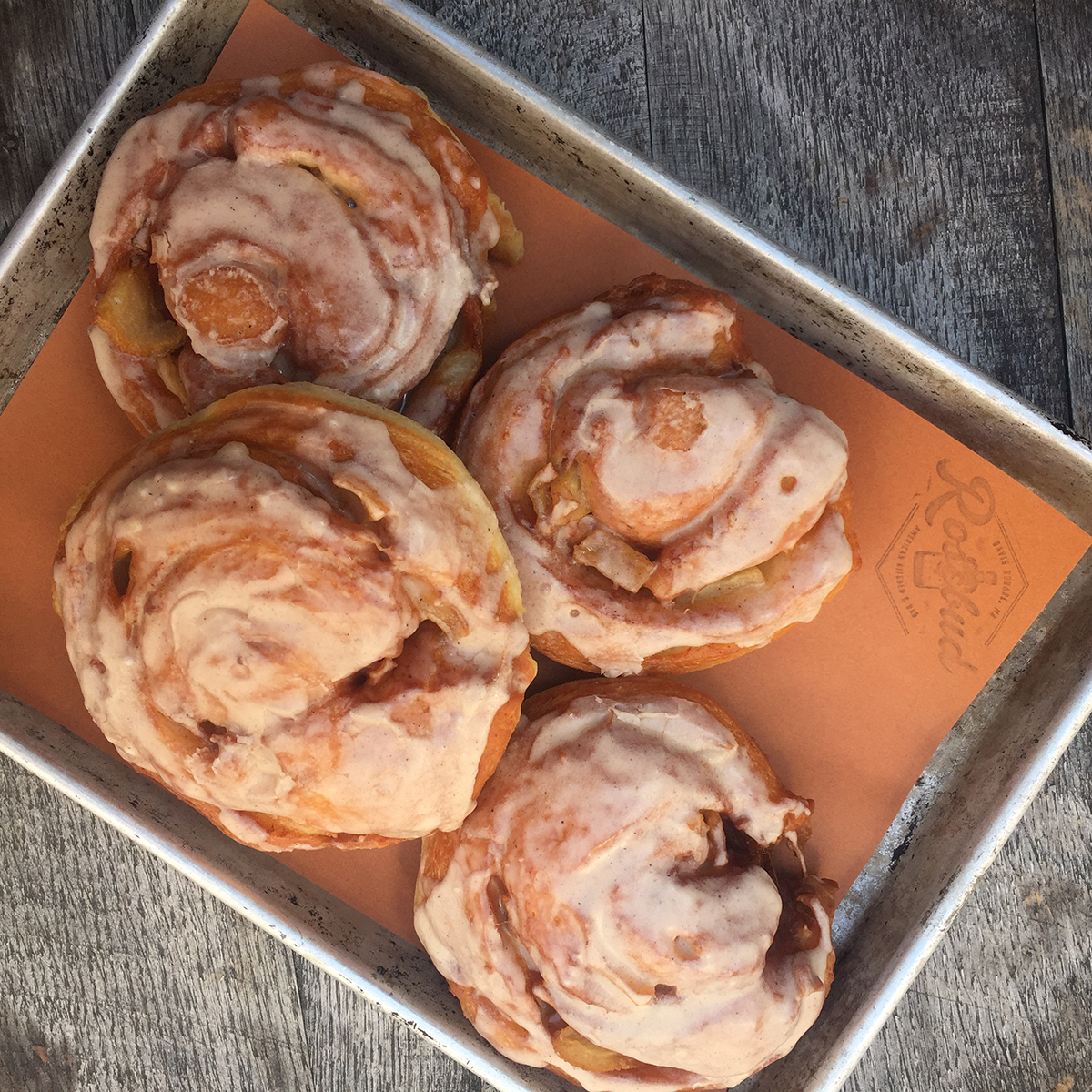 Apple fritters at Rosebud Kitchen in Somerville