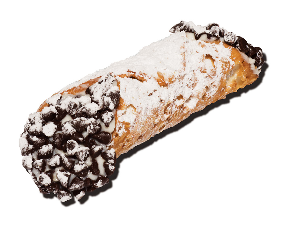 a ricotta cannoli from Maria's Pastry Shop